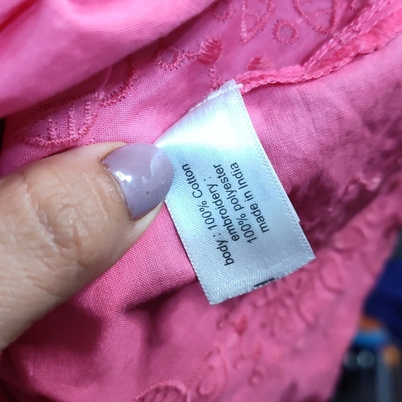 NWOT Lane Bryant Classic Square-Neck Embroidered Tank in Pink 🩷 Size 18W - Picture 7 of 8